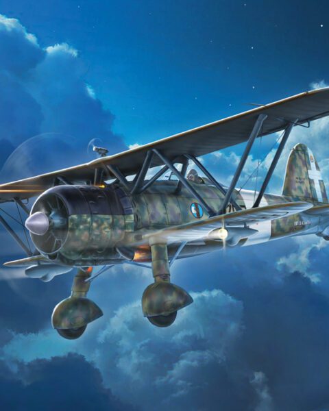 1485 - FIAT CR.42 CN "Falco" Night Fighter  Scala 1 : 72 ITALERI