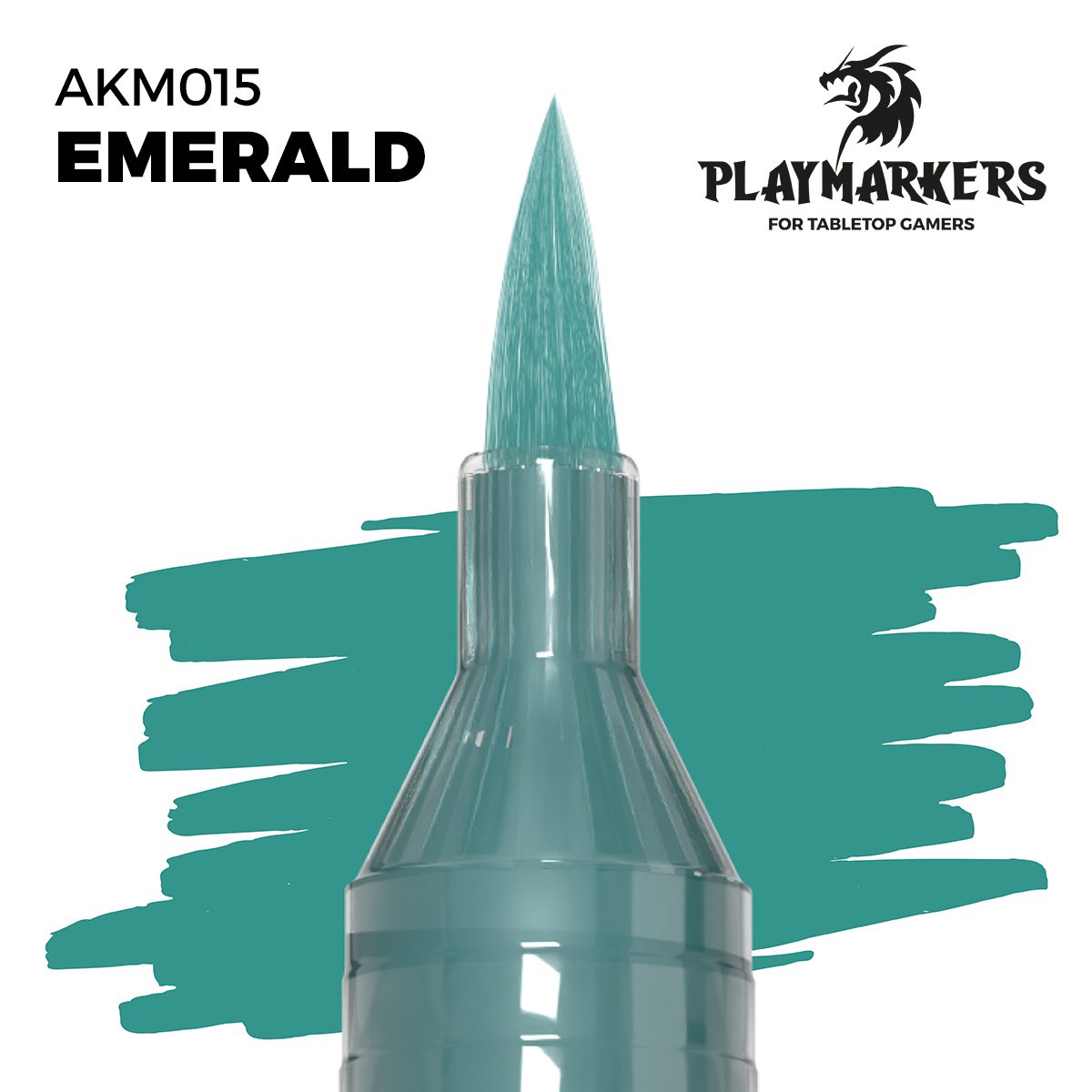 AKM015 - PlayMarkers - EMERALD - Pennarello di vernice iper-pigmentato. Perfetta per tutto il modellismo. AK INTERACTIVE