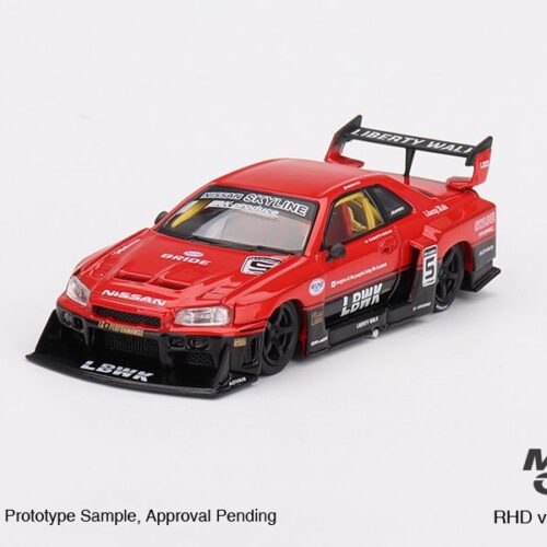 Mini GT scala 1:64 – Nissan LB-ER34 Super Silhouette SKYLINE Red/Black – MGT00843-L