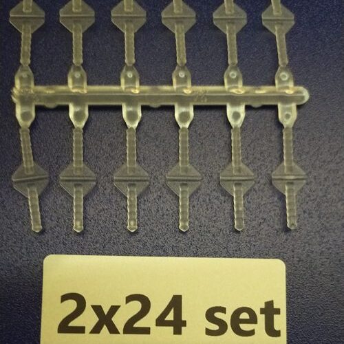 cerniere a perno modellismo set 12pz ø2mm x 24mm per parti mobili