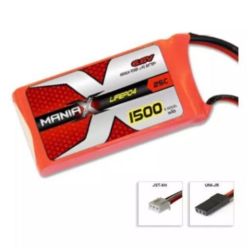 Batteria RX LiFe 2S 6.6V 1500mAh – JR  Pacco Batteria Life ManiaX