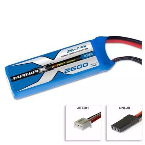 2s 2600 mAh attacco JR 45C di scarica 7,4v Max. Pacco Batteria Lipo ManiaX