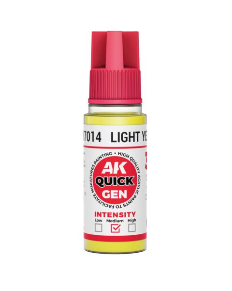 AK17014 Quick Gen LIGHT YELLOW 18ml colore acrilico AK Interactive