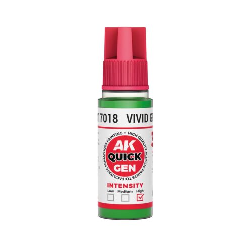 AK17018 Quick Gen VIVID GREEN 18ml colore acrilico AK Interactive