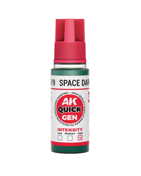 AK17019 Quick Gen SPACE DARK GREEN 18ml colore acrilico AK Interactive