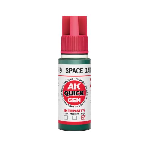 AK17019 Quick Gen SPACE DARK GREEN 18ml colore acrilico AK Interactive