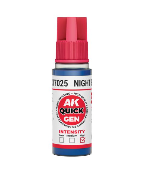 AK17025 Quick Gen NIGHT BLUE 18ml colore acrilico AK Interactive