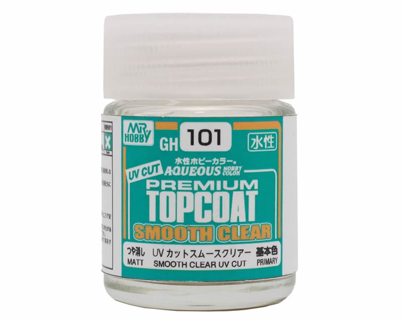 GH101 - Premium Top Coat Smooth Clear UV Cut Matt 18ml Hobby Color Gunze Sangyo acrilico modellismo