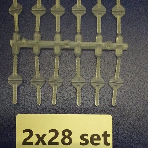 cerniere a perno modellismo set 12pz ø2mm x 28mm per parti mobili
