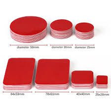 nastro biadesivo 40x40 ideale per riceventi colore rosso 10 pezzi (tipo quadrato)