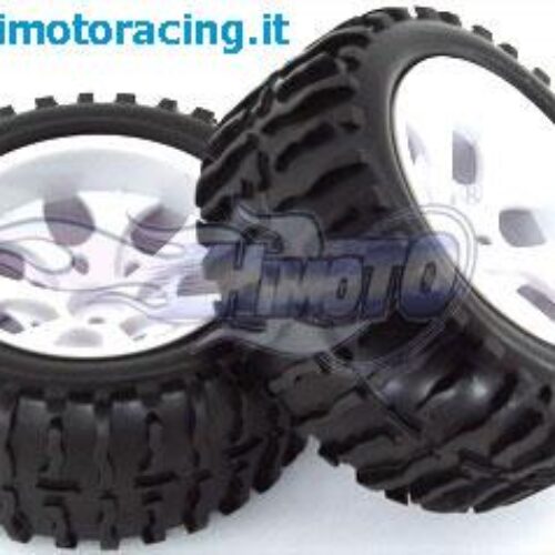 H08010N – Coppia ruote complete (08044w+08009n) bianche scala 1:10 esagono interno 12mm (2pz) – HIMOTO