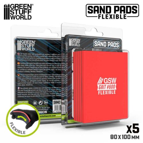 13610 – Spugne abrasive flessibili Grana 600 – GREEN STUFF WORLD