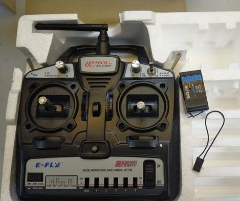 RADIOCOMANDO 6 CANALI ART-TECH con rx nuova per aeromodelli M1 GAS A DEASTRA