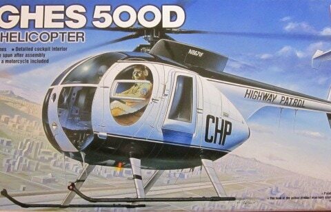 Academy 1643 Hughes 500D Police Helicopter 1:48 Academy