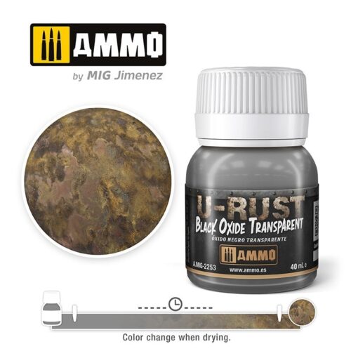 A.MIG-2253 – U-Rust – Black Oxide Transparent  40ml AMMO MIG