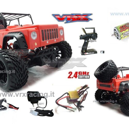 JEEP Monster Truck off-road 1:10 motore elettrico RC-550 Radio 2.4Ghz 4WD RTR VRX