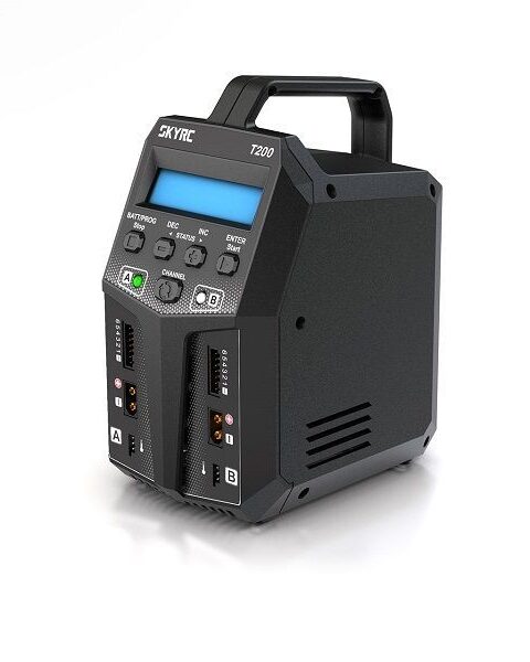 T200 - Caricabatteria T200 12/220V 2x100W 1-6S XT-60 - SKYRC