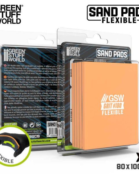 13607 - Spugne abrasive flessibili Grana 180 - GREEN STUFF WORLD