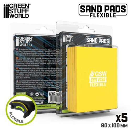 13608 – Spugne abrasive flessibili Grana 280 – GREEN STUFF WORLD