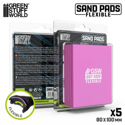13611 – Spugne abrasive flessibili Grana 800 – GREEN STUFF WORLD
