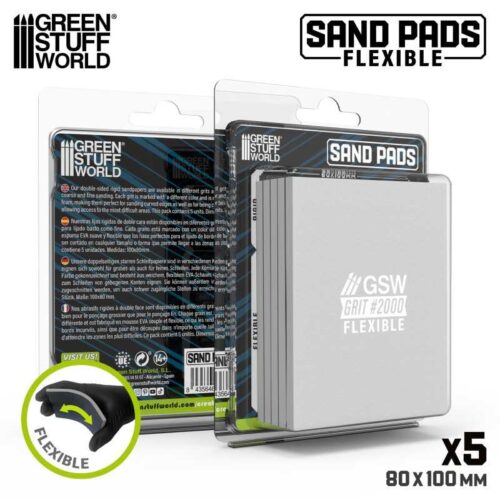 13613 – Spugne abrasive flessibili Grana 2000 – GREEN STUFF WORLD