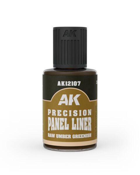 AK12107 RAW UMBER GREENISH PRECISION PANEL LINER - AK INTERACTIVE