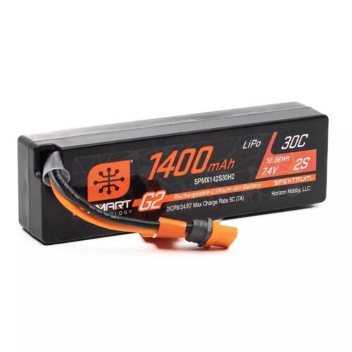 Batteria Lipo 2S 1400mAh 30C HARDCASE Smart G2 IC2 – SPEKTRUM