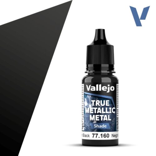 77160 VALLEJO TRUE METALLIC METAL TMM – Obsidian Black – 18ml