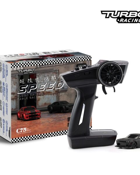 TB-C75-BK - Turbo Racing - C75 RC Sports Car RTR (Black) 1:76 KAVAN
