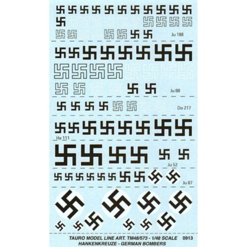 Decalcomanie Svastiche per bombardieri – Tauro Model scala 1:48  TU48573