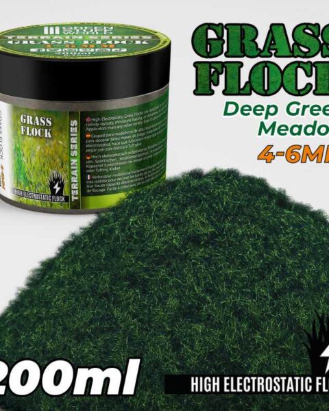 11161 Prato Elettrostatico 4-6mm - DEEP GREEN MEADOW - 200ml GREEN STUFF WORLD