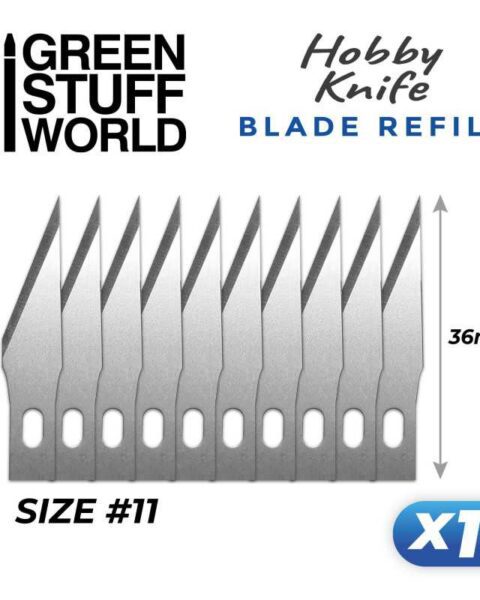 1334 Set 10x Lame Ricambio Taglierino Modellismo GREEN STUFF WORLD