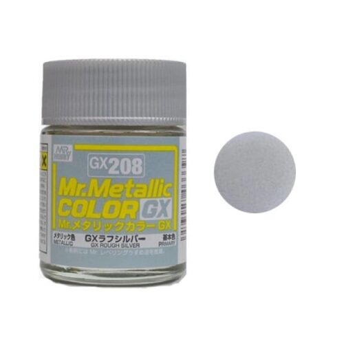 GX208 Gunze vernice smalto Metallic Color – Rough Silver 18ml Mr.Hobby colore modellismo