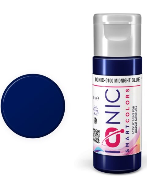 IONIC - colore acrilico Blu Mezzanotte (Midnight Blue) per Modellismo, IONIC-0100, Ammo-Mig