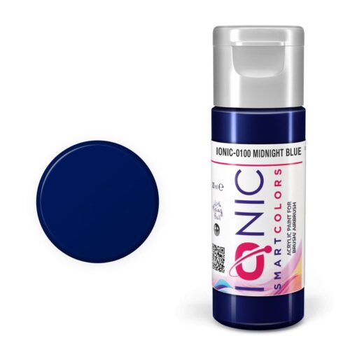 IONIC – colore acrilico Blu Mezzanotte (Midnight Blue) per Modellismo, IONIC-0100, Ammo-Mig