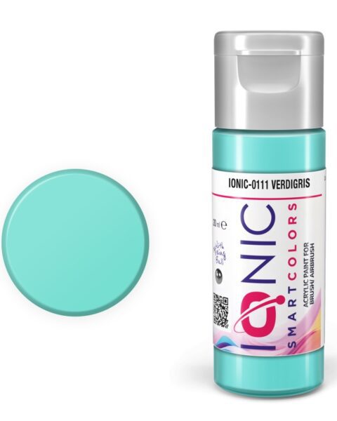 IONIC - colore acrilico Verde Grigio (Verdigris) per Modellismo, IONIC-0111, Ammo-Mig