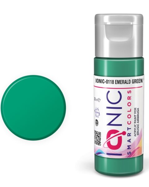 IONIC - colore acrilico Verde Smeraldo (Emerald Green) per Modellismo, IONIC-0118, Ammo-Mig