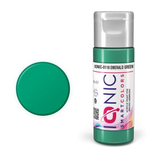 IONIC – colore acrilico Verde Smeraldo (Emerald Green) per Modellismo, IONIC-0118, Ammo-Mig