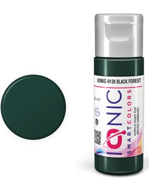 IONIC - colore acrilico Nero Foresta (Black Forest) per Modellismo, IONIC-0120, Ammo-Mig