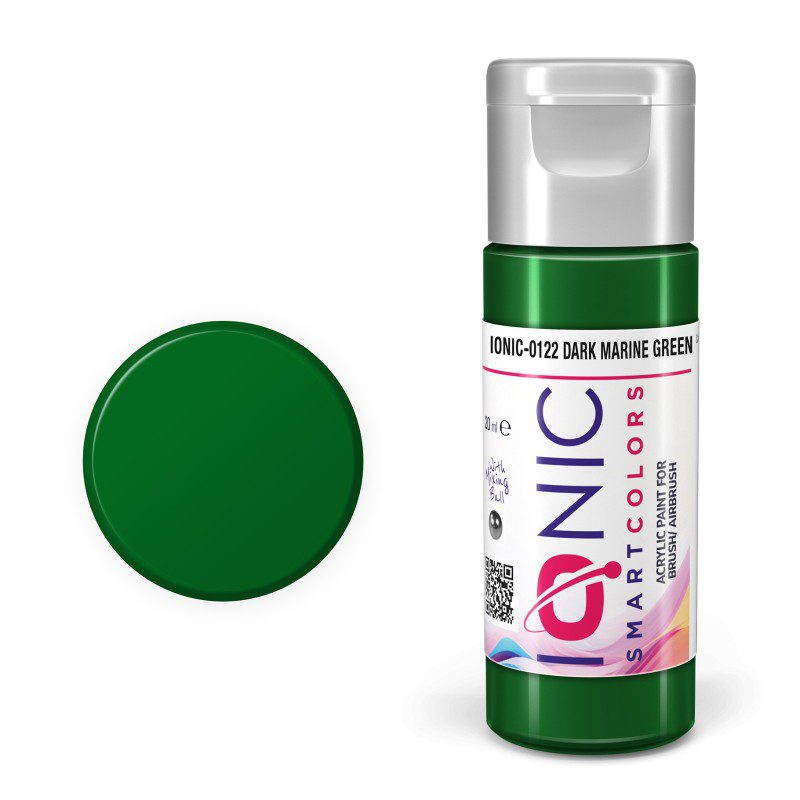 IONIC - colore acrilico Verde Marino Scuro (Dark Marine Green) per Modellismo, IONIC-0122, Ammo-Mig