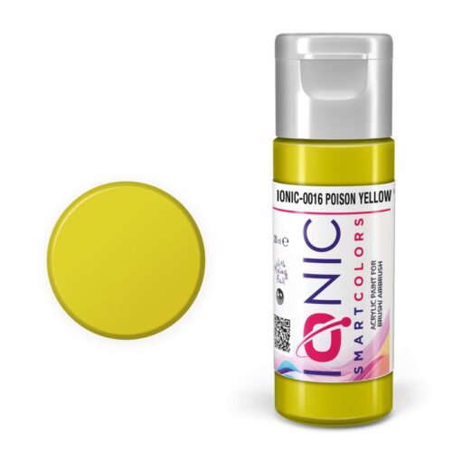 IONIC – colore acrilico Giallo Veleno (Poison Yellow) per Modellismo, IONIC-0016, Ammo-Mig