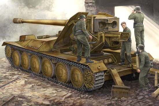 Trumpeter 05523 – 12.8cm PaK 44 Waffenträger Krupp - Cacciacarri Sperimentale Tedesco - Prototipo di Fine Guerra | Kit in Scala 1:35