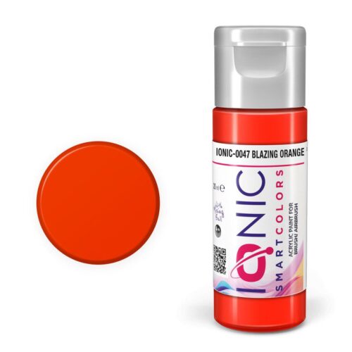 IONIC – colore acrilico Arancione Fiammeggiante (Blazing Orange) per Modellismo, IONIC-0047, Ammo-Mig