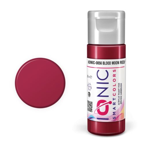 IONIC – colore acrilico Rosso Luna di Sangue (Blood Moon Red) per Modellismo, IONIC-0056, Ammo-Mig