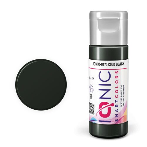 IONIC – colore acrilico Nero Freddo (Clod Black) per Modellismo, IONIC-0170, Ammo-Mig