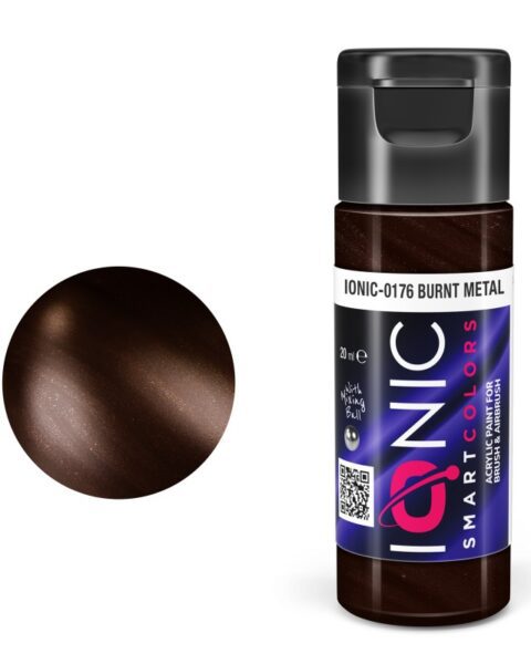 IONIC - colore acrilico Acciaio Bruciato (Burt Metal) per Modellismo, IONIC-0176, Ammo-Mig