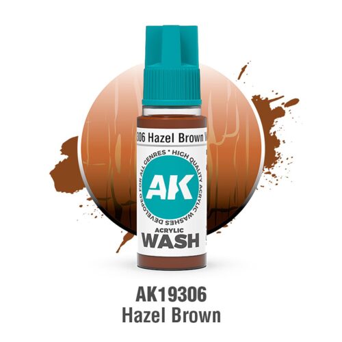 AK19306 MARRONE NOCCIOLA – ACRYLIC WASH AK INTERACTIVE