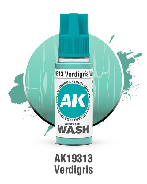 AK19313 VERDIGRIS – ACRYLIC WASH AK INTERACTIVE