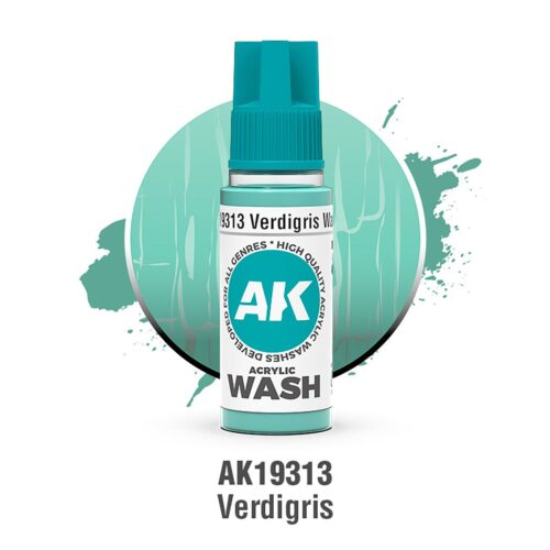 AK19313 VERDIGRIS – ACRYLIC WASH AK INTERACTIVE