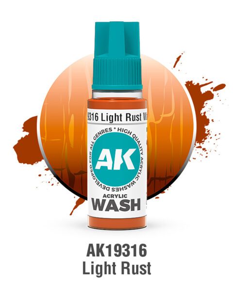 AK19316 RUGGINE LEGGERA – ACRYLIC WASH AK INTERACTIVE